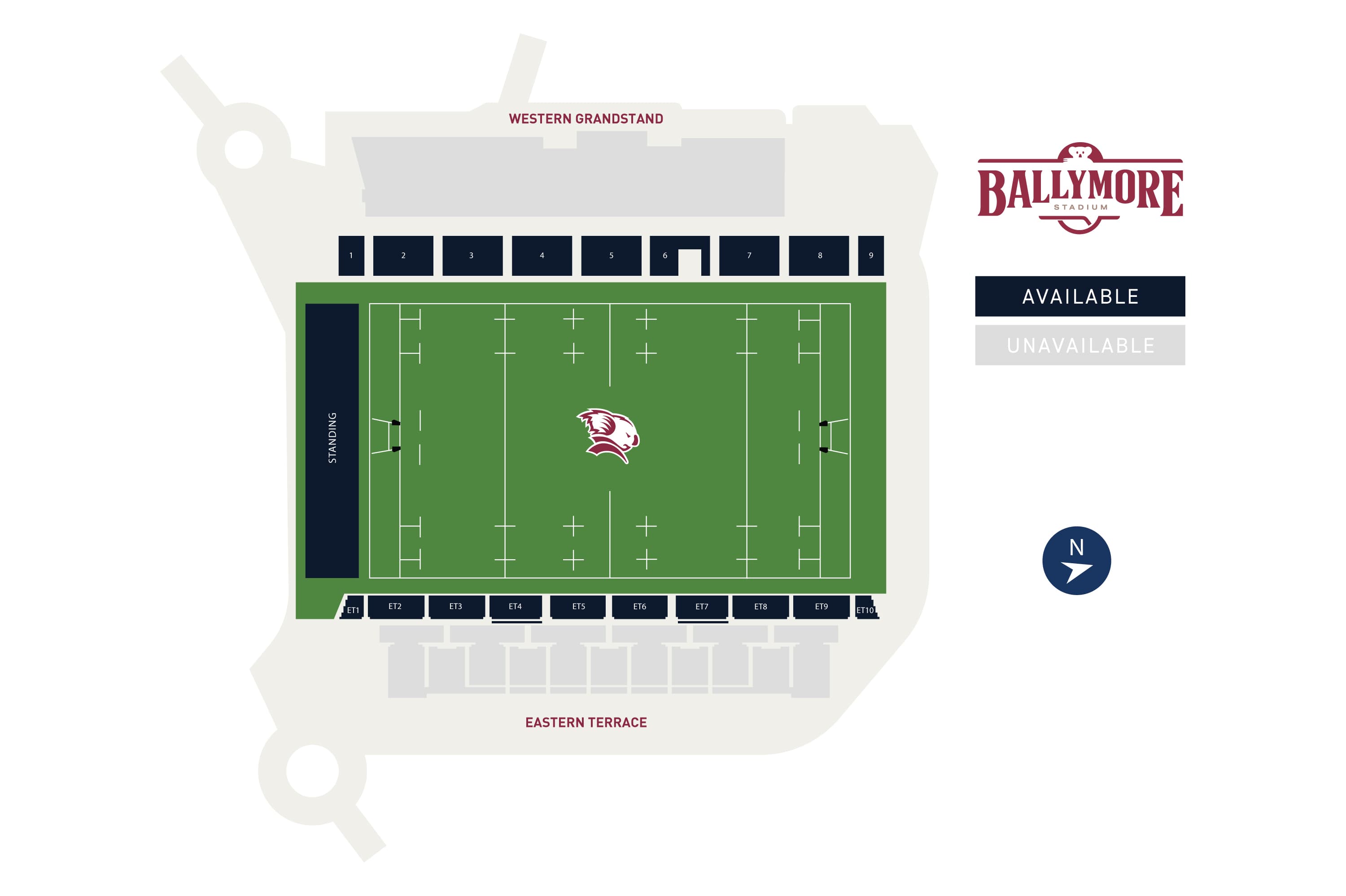 Ballymore Stadium Map